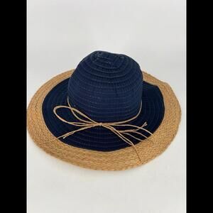 * WOMENS *TIME & TRU *PACKABLE FLOPPY NAVY BLUE  HAT* ONE SIZE *